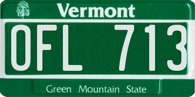 VT license plate OFL713