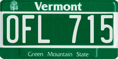 VT license plate OFL715