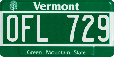 VT license plate OFL729