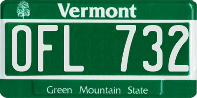 VT license plate OFL732
