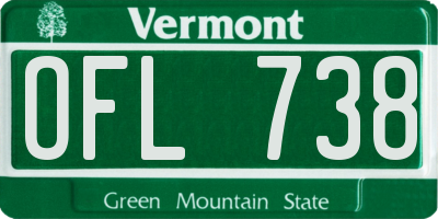 VT license plate OFL738