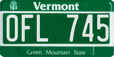 VT license plate OFL745