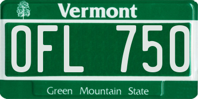 VT license plate OFL750