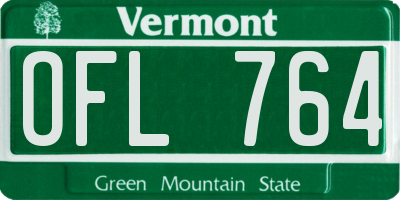 VT license plate OFL764