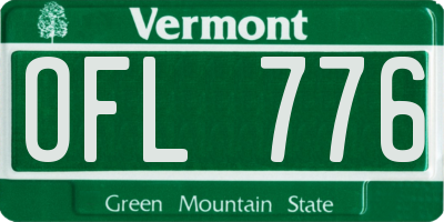 VT license plate OFL776