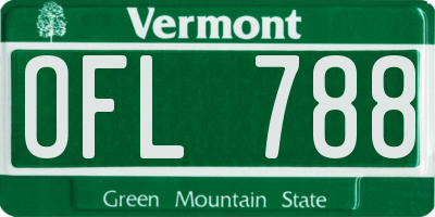 VT license plate OFL788