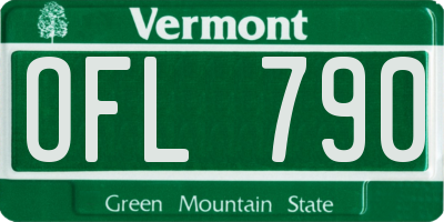 VT license plate OFL790