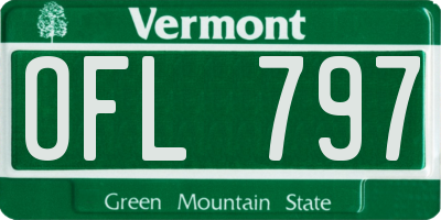 VT license plate OFL797
