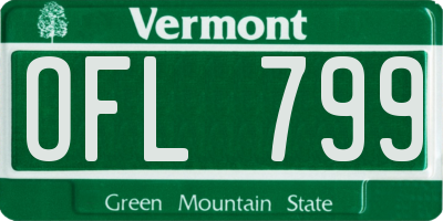 VT license plate OFL799