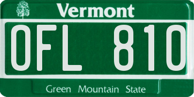 VT license plate OFL810