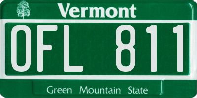 VT license plate OFL811