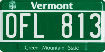 VT license plate OFL813