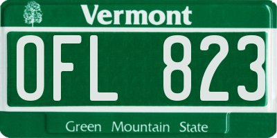 VT license plate OFL823