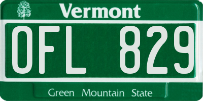 VT license plate OFL829