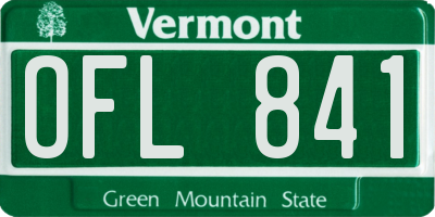 VT license plate OFL841