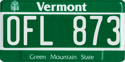 VT license plate OFL873