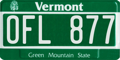 VT license plate OFL877