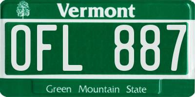 VT license plate OFL887