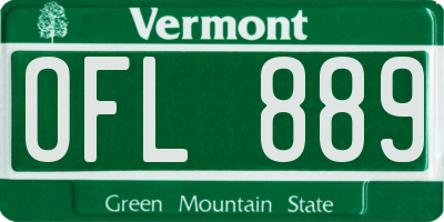 VT license plate OFL889