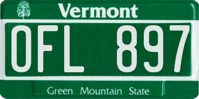 VT license plate OFL897