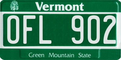 VT license plate OFL902