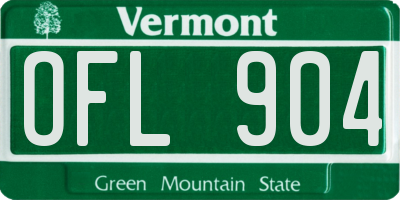 VT license plate OFL904