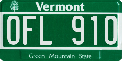 VT license plate OFL910