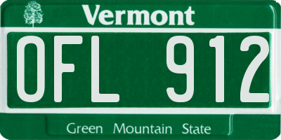 VT license plate OFL912