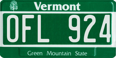 VT license plate OFL924