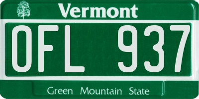 VT license plate OFL937
