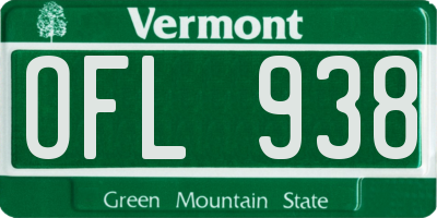 VT license plate OFL938