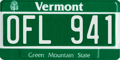 VT license plate OFL941