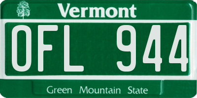 VT license plate OFL944