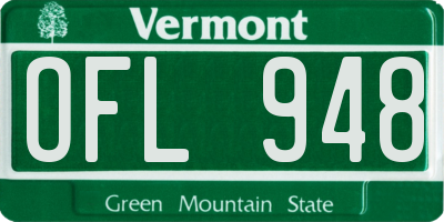 VT license plate OFL948