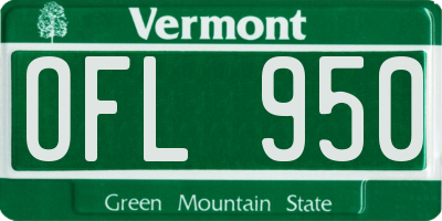 VT license plate OFL950