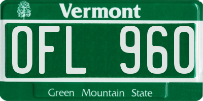 VT license plate OFL960