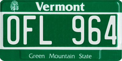 VT license plate OFL964