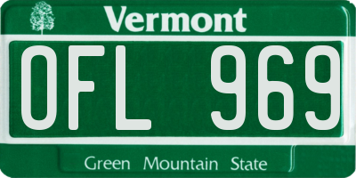 VT license plate OFL969
