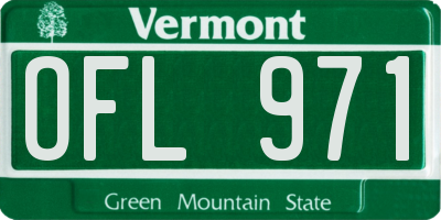 VT license plate OFL971