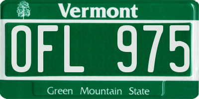 VT license plate OFL975