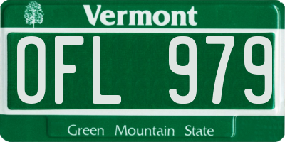 VT license plate OFL979