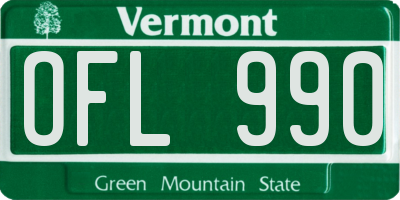 VT license plate OFL990