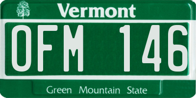 VT license plate OFM146
