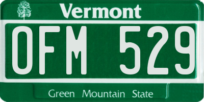 VT license plate OFM529
