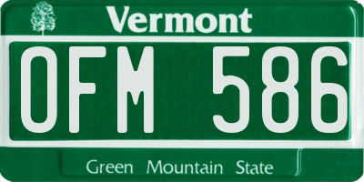 VT license plate OFM586