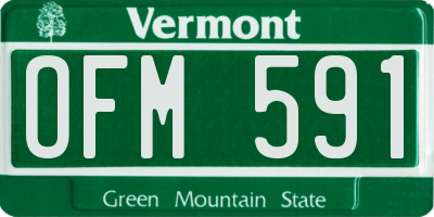 VT license plate OFM591