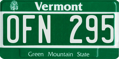 VT license plate OFN295