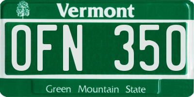VT license plate OFN350