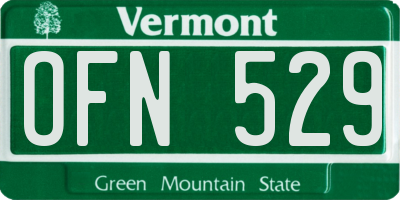 VT license plate OFN529