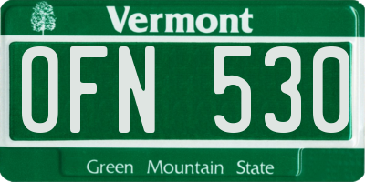 VT license plate OFN530